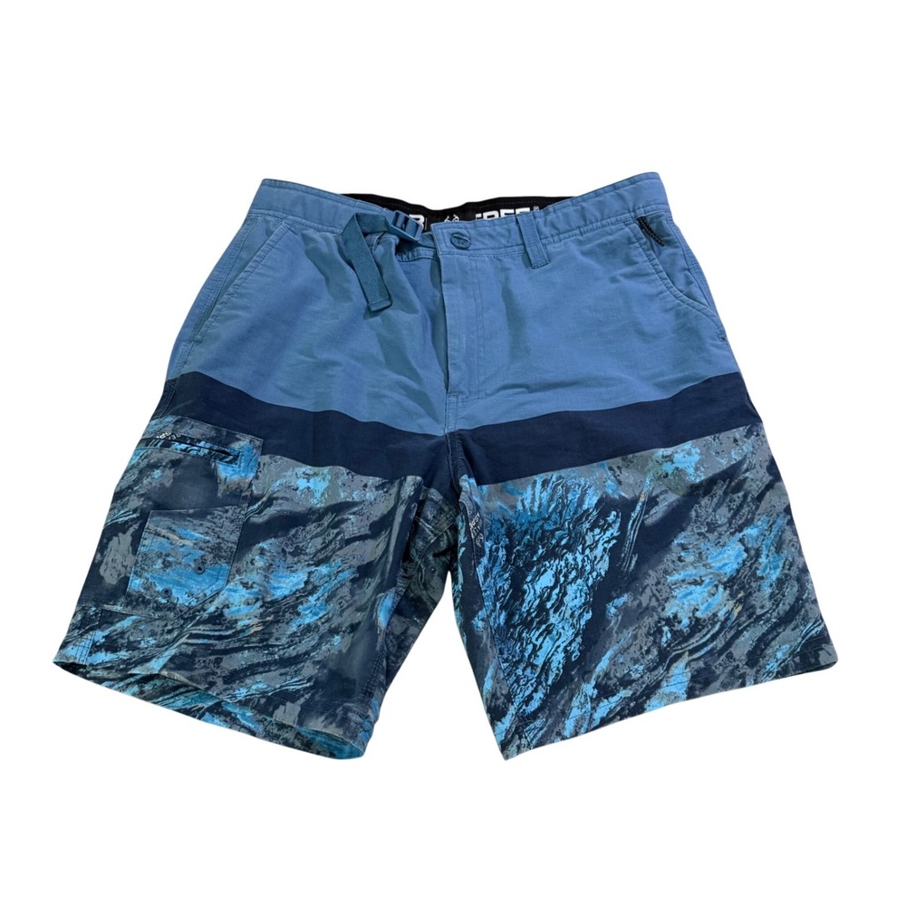 Realtree Fishing Cargo Shorts‎ Blue Camo Utility Outdoor Gorpcore Performance M